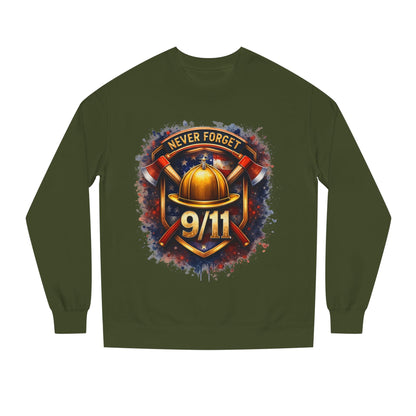 9/11 Never Forget Firefighter Helmet Crewneck Sweatshirt