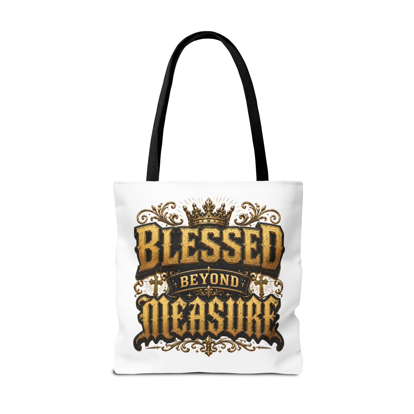 Blessed Beyond Measure Tote Bag — Inspirational Faith Canvas Tote