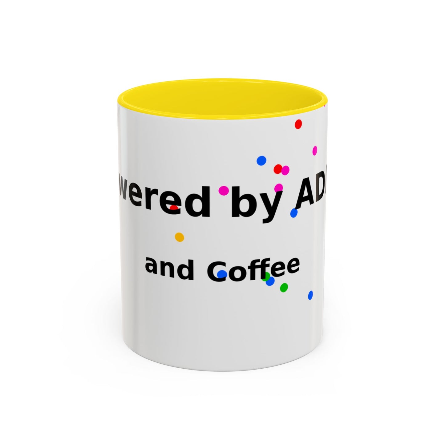 ADHD and Coffee Accent Mug — Funny Neurodivergent Gift (11/15oz)