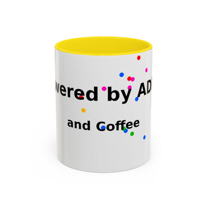 ADHD and Coffee Accent Mug — Funny Neurodivergent Gift (11/15oz)