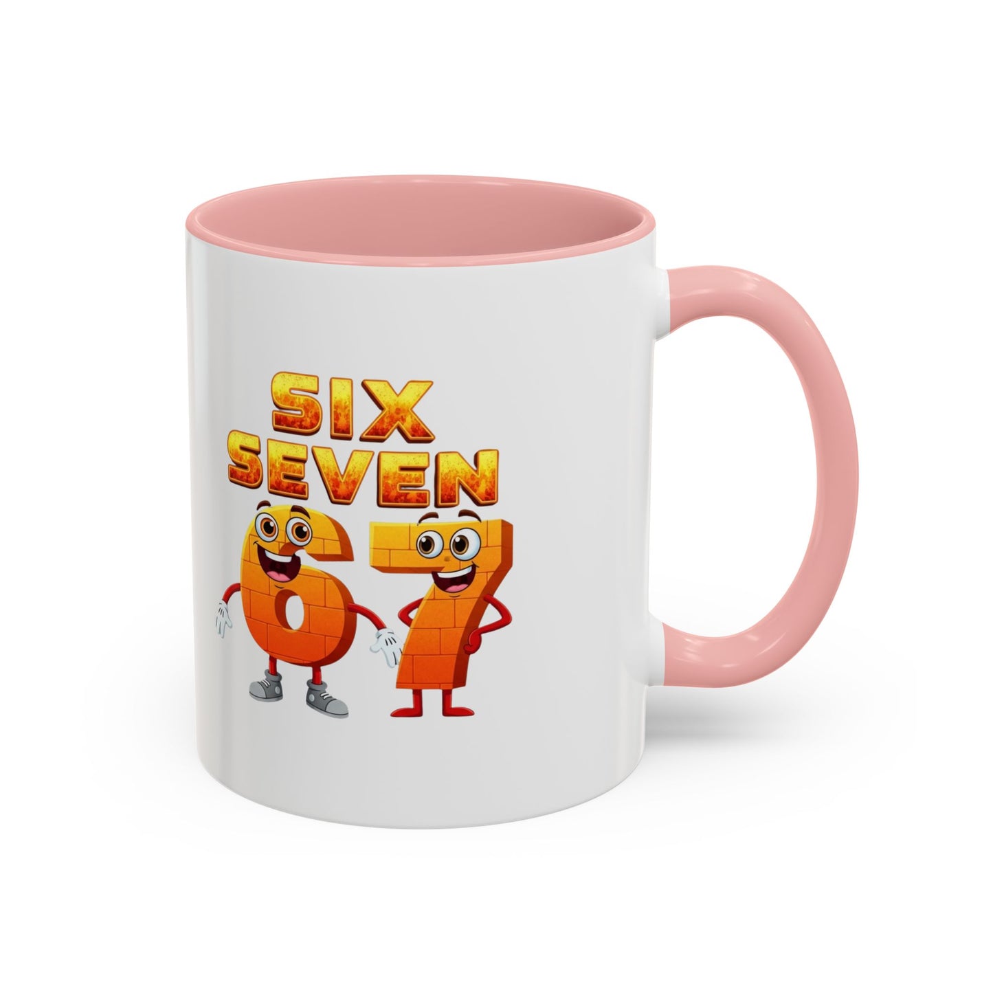 Six Seven Cartoon Number Coffee Mug - Fun Math Teacher Gift (11/15oz)