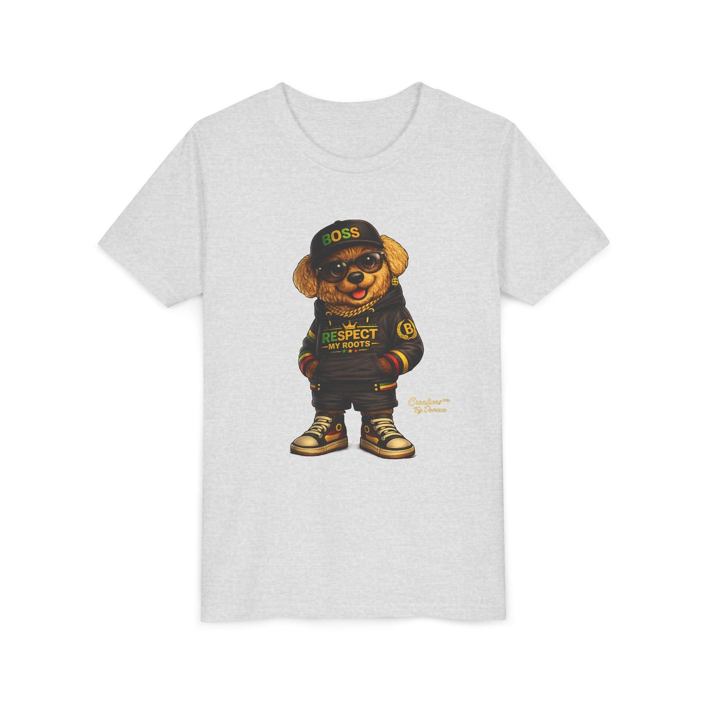 Kids Graphic Tee - 'Respect the Hustle' Teddy Bear Streetwear