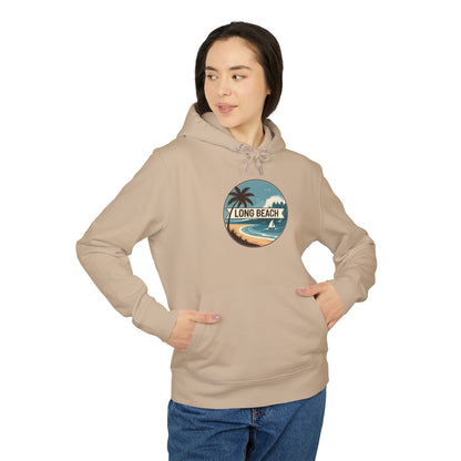 Long Beach Vintage Beach Hoodie — Retro Palm Tree Surf Pullover