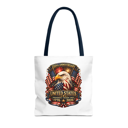 250th Anniversary United States Eagle Tote Bag — 1776–2026 Patriotic Cotton Tote