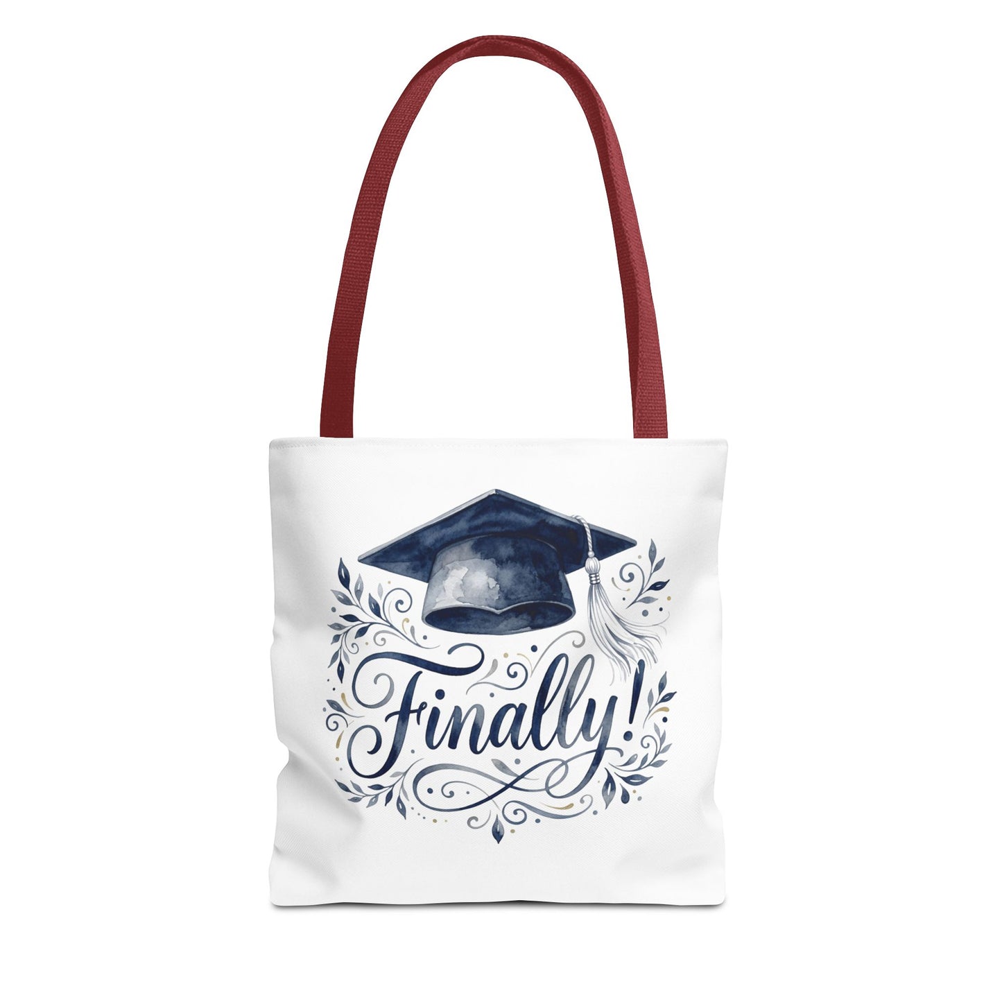 Graduation Tote Bag - "Finally!" Cap & Dove Graduation Gift Tote