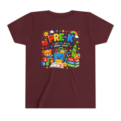 Pre-K Ready To Learn Kids T-Shirt — Colorful Preschool Back-to-School Tee