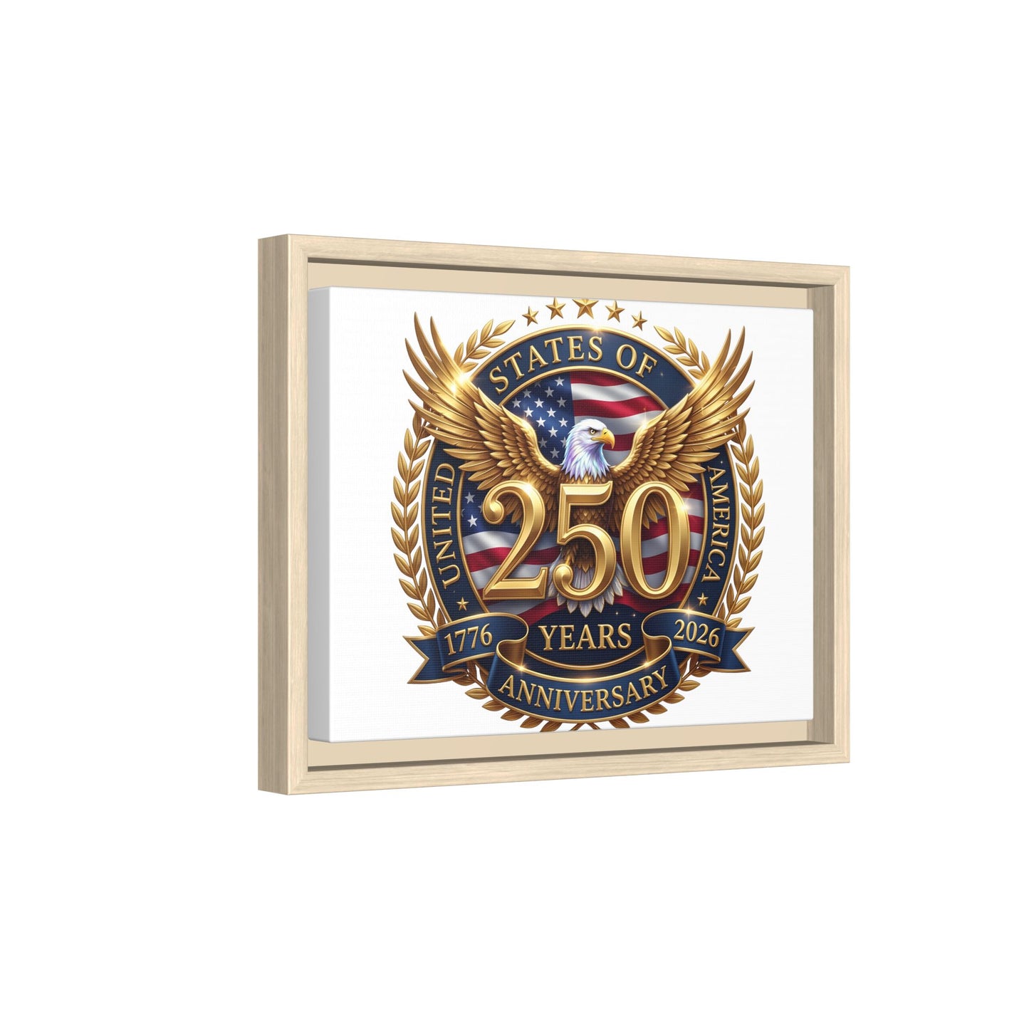 250th United States Anniversary Framed Canvas Print