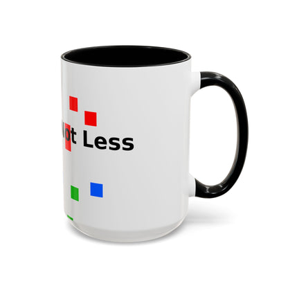 Accent Coffee Mug — 'Different Not Less' Pride-Inclusive Color Block Design (11/15oz)