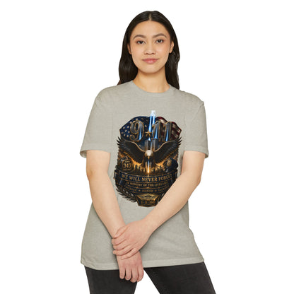 9/11 Remembrance T-Shirt — "We Will Never Forget" Tribute Tee