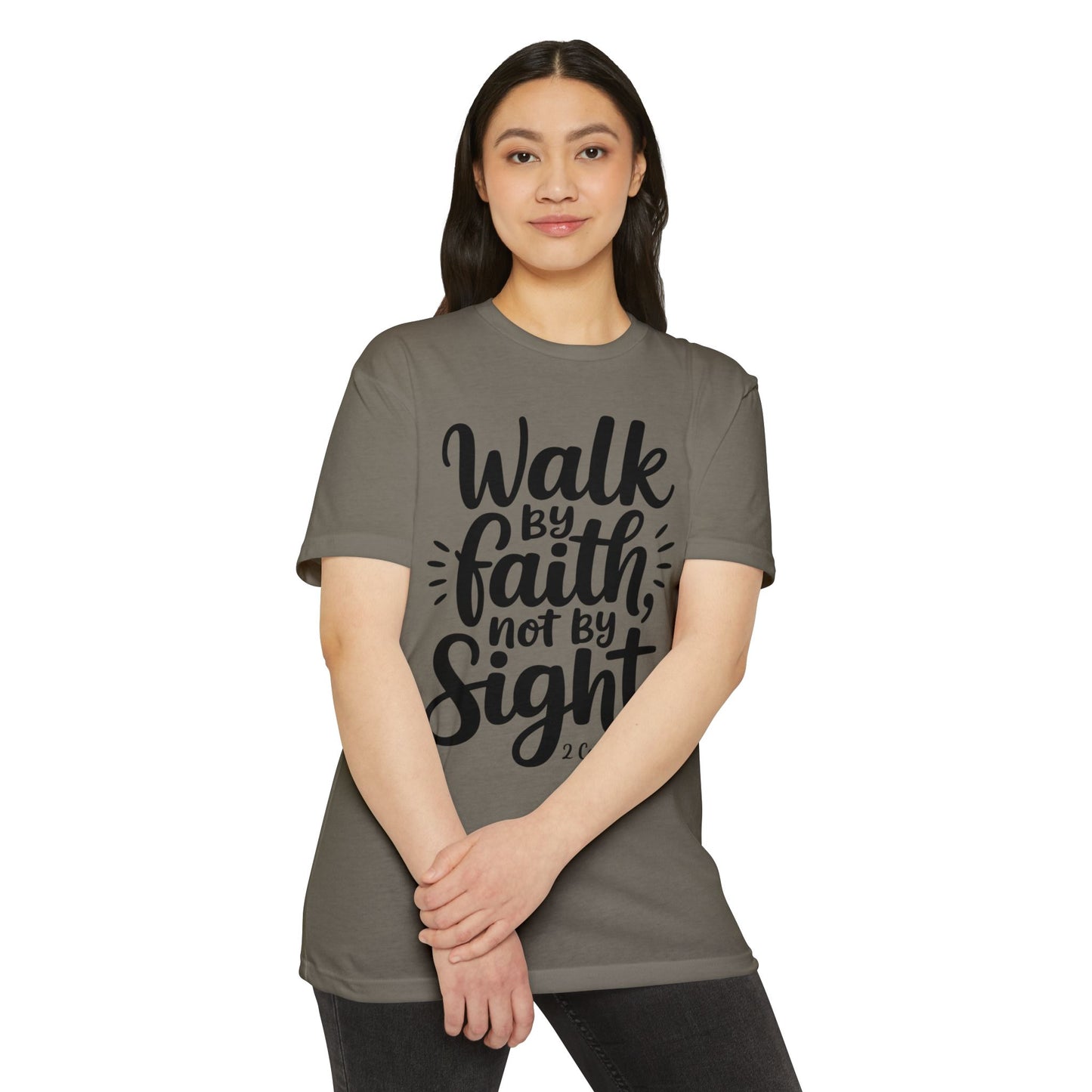 Walk By Faith T-Shirt – Christian Scripture Tee (2 Corinthians 5:7)
