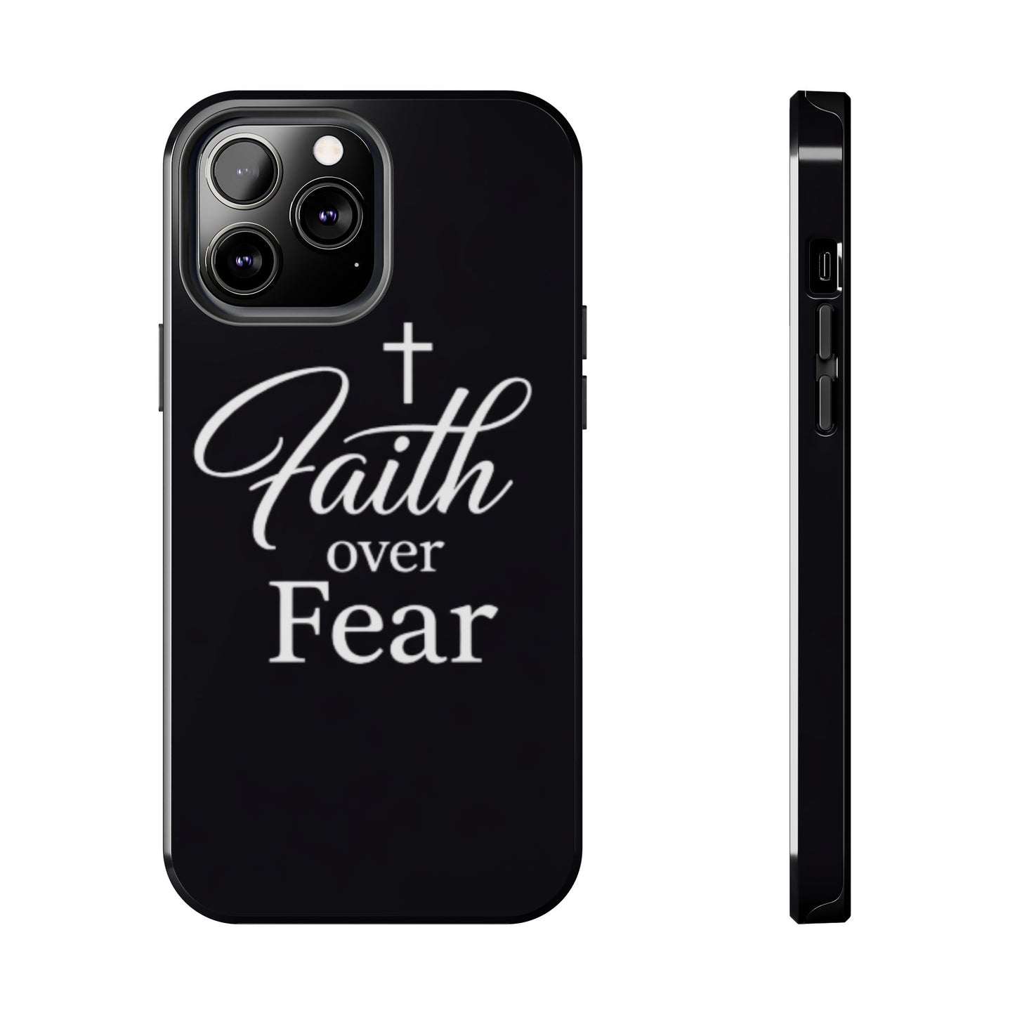 Faith Over Fear Tough Phone Case — Inspirational Christian Cross Phone Cover