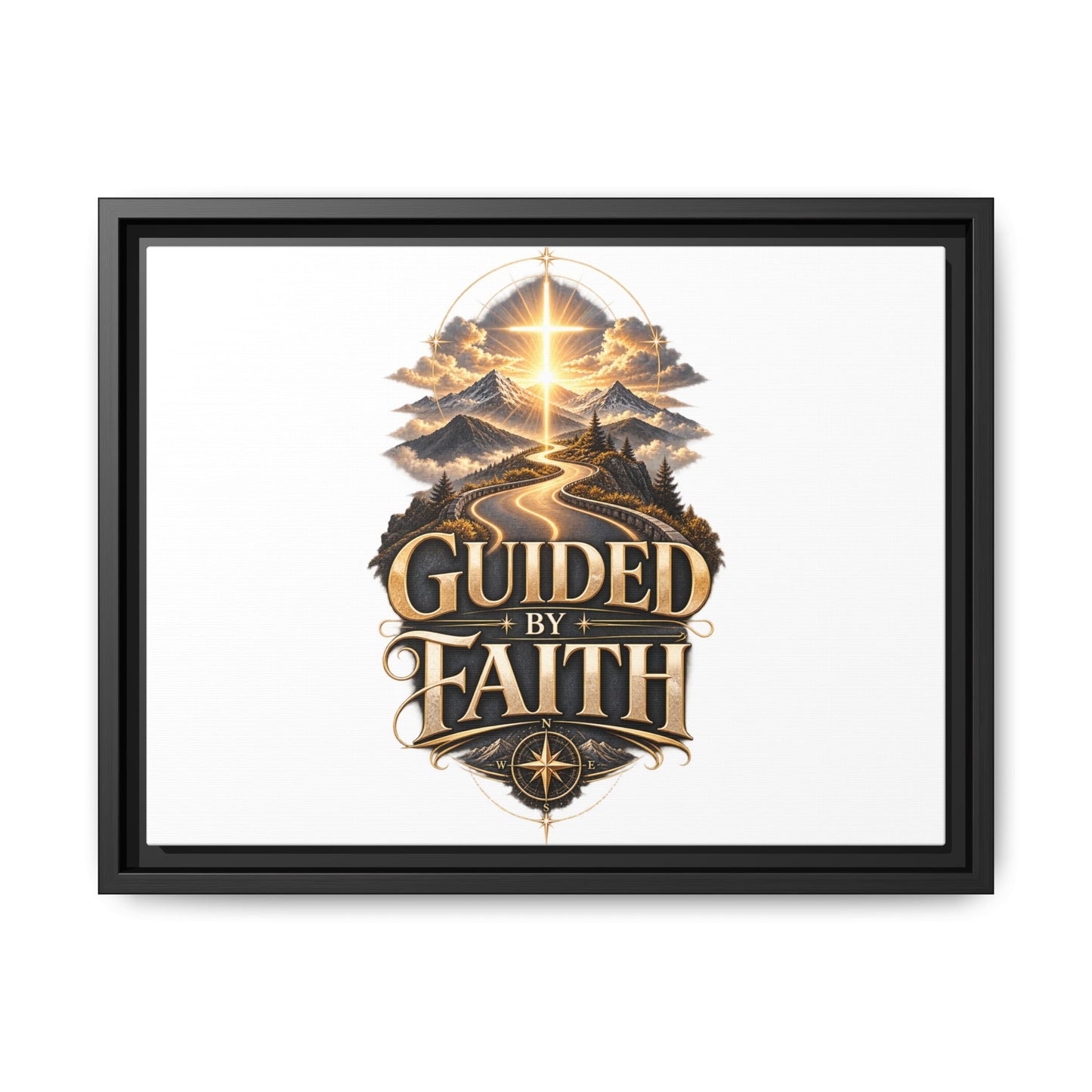 Guided by Faith Framed Matte Canvas — Inspirational Christian Wall Art