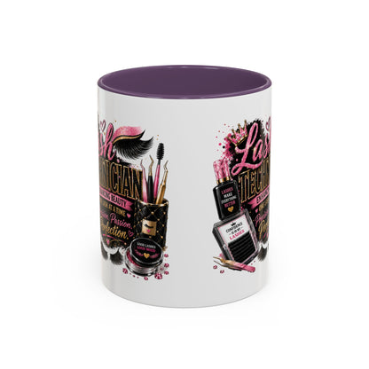 Lash Technician Coffee Mug – 'Enhancing Beauty One Lash at a Time' Accent Mug