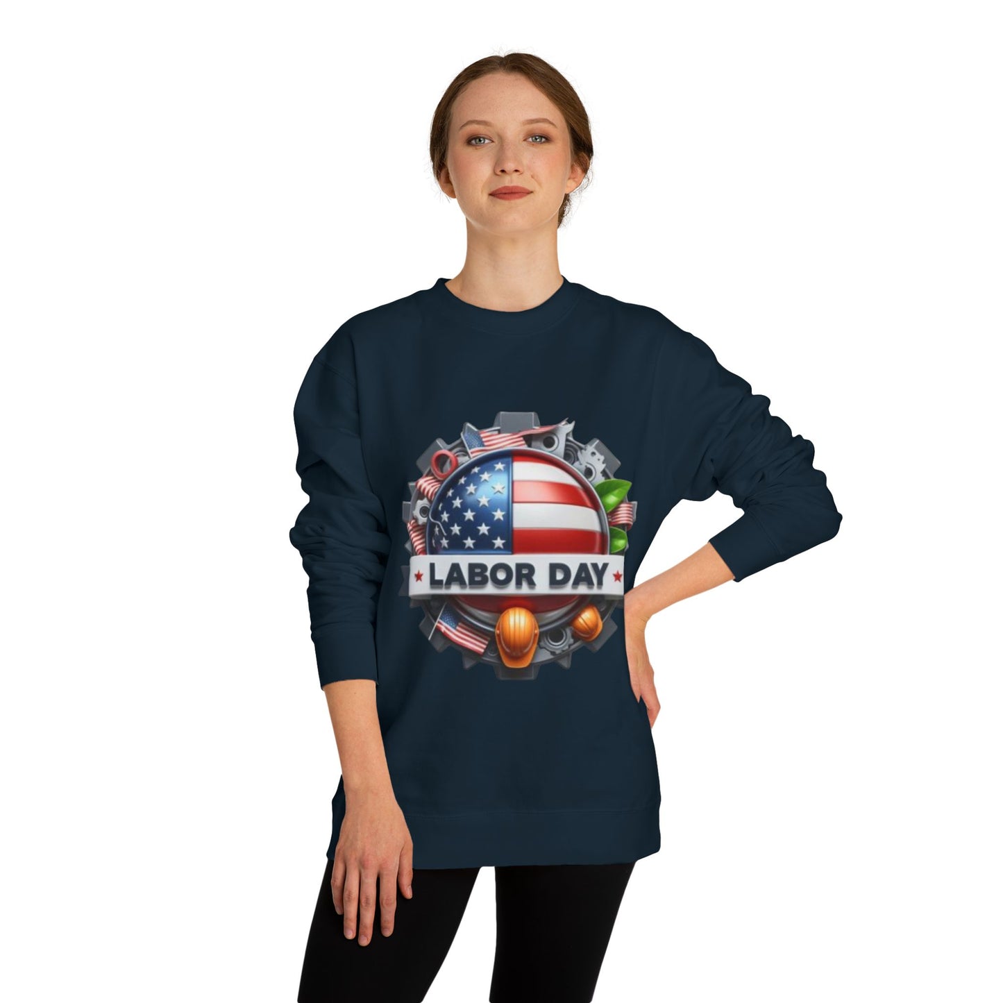 Labor Day Crewneck Sweatshirt – American Flag & Tools Workwear