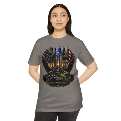 9/11 Memorial T-Shirt — "We Will Never Forget" Tribute Tee