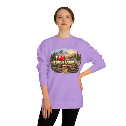 I  Denver Scenic Sweatshirt - Mountain Landscape Crewneck