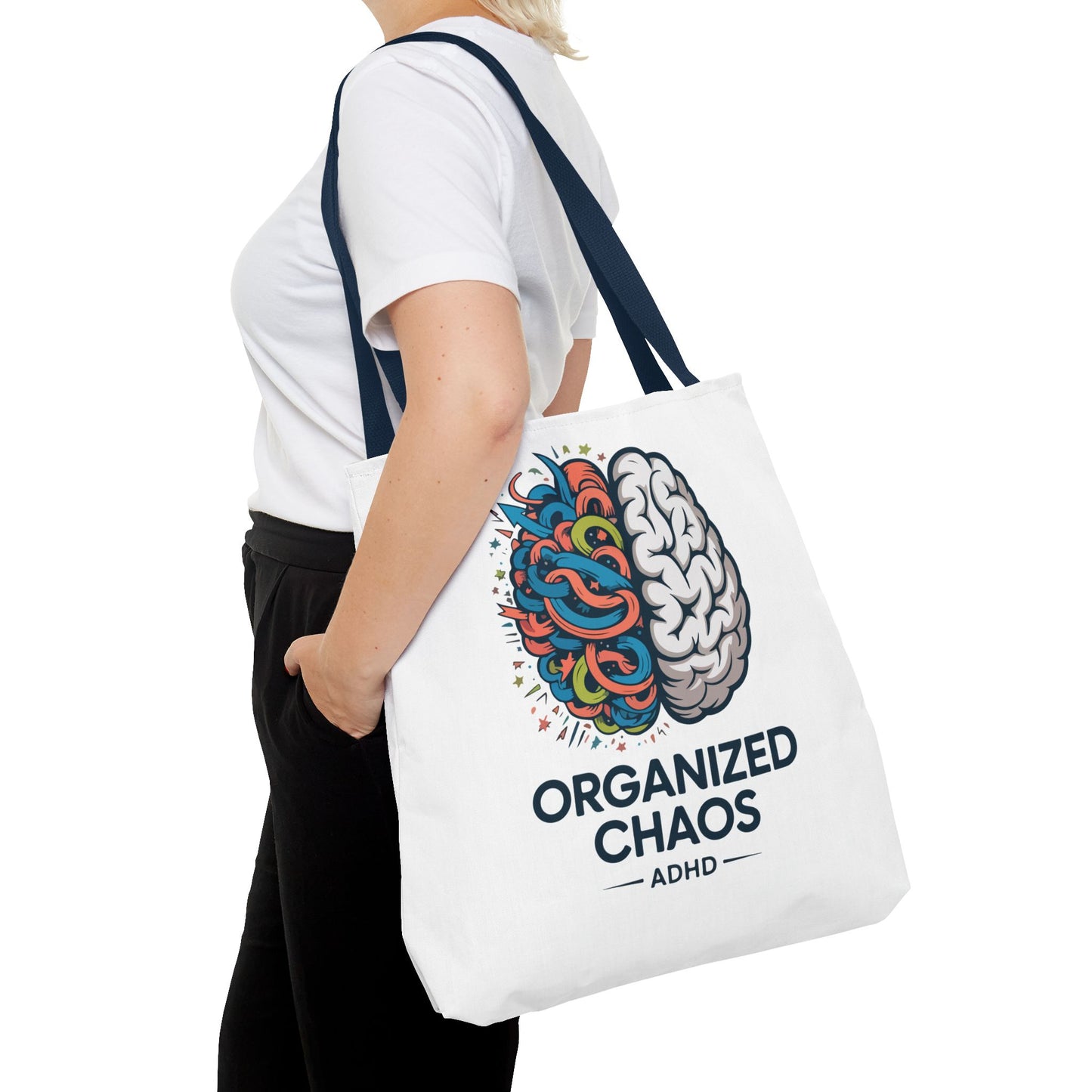 ADHD Tote Bag — "Organized Chaos" Brain Design