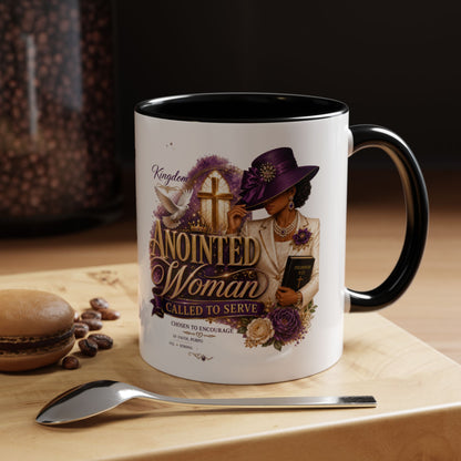 Anointed Woman Coffee Mug — Faithful, Called to Serve Accent Mug (11/15oz)