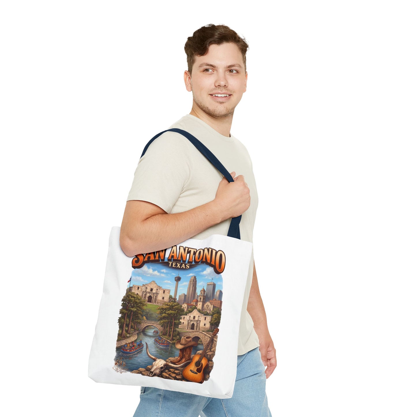 San Antonio Texas Tote Bag — Riverwalk Landmark Travel Souvenir
