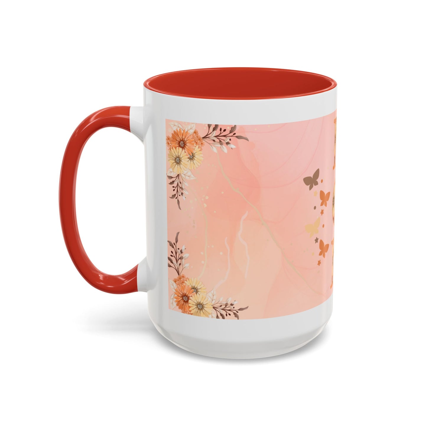 Mom Floral Accent Coffee Mug – Pink Butterfly Mother's Day Gift (11/15oz)