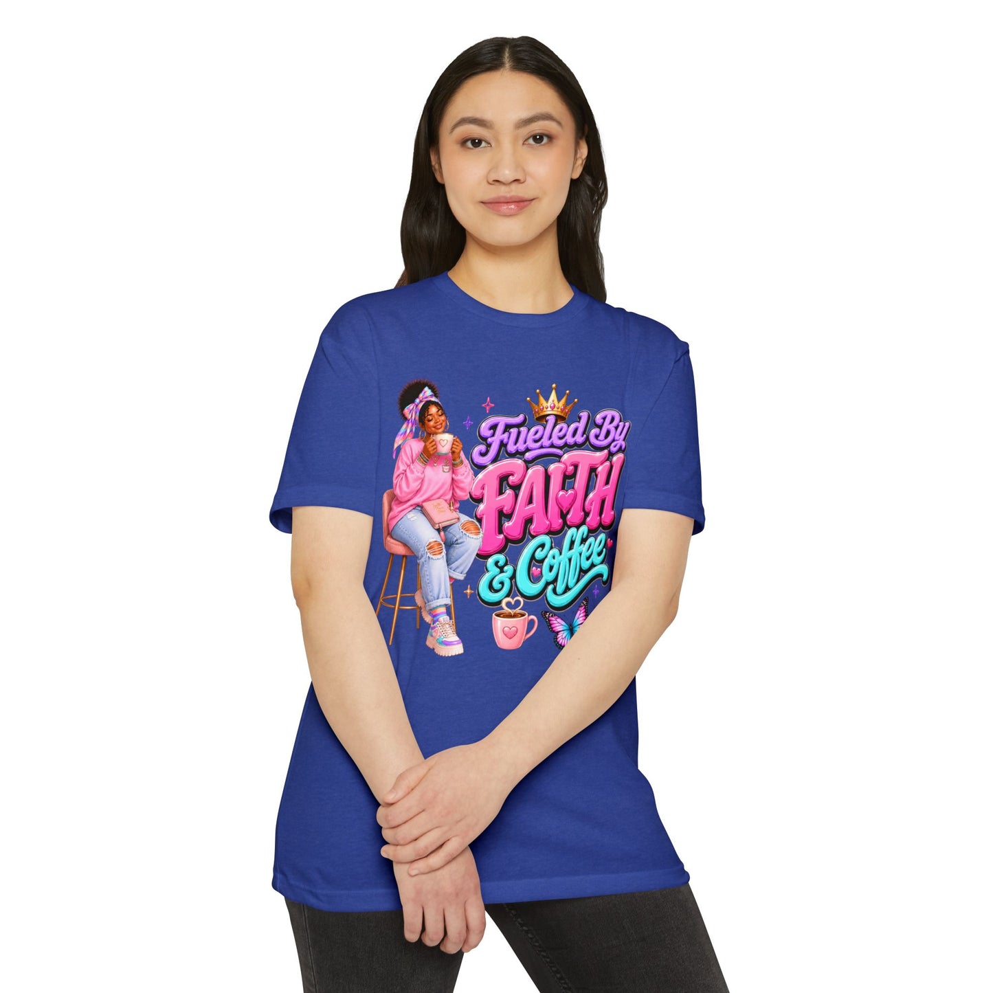 Fueled by Faith & Coffee T-Shirt — Christian Inspirational Graphic Tee