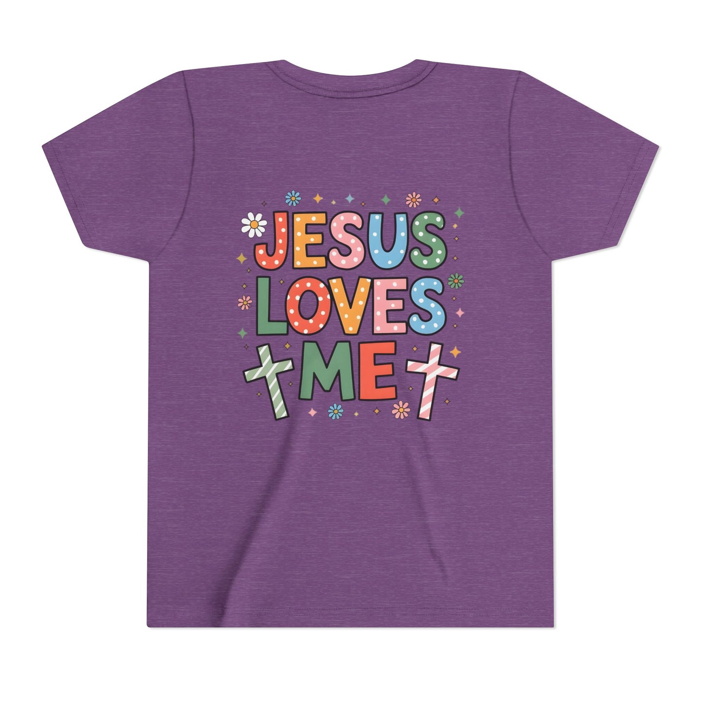 Youth Tee — "Jesus Loves Me" Colorful Christian Kids T-Shirt