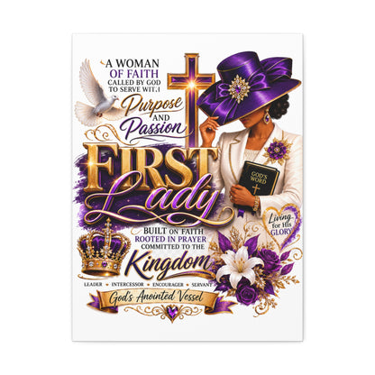 First Lady Faith Canvas - Christian Woman Inspirational Wall Art