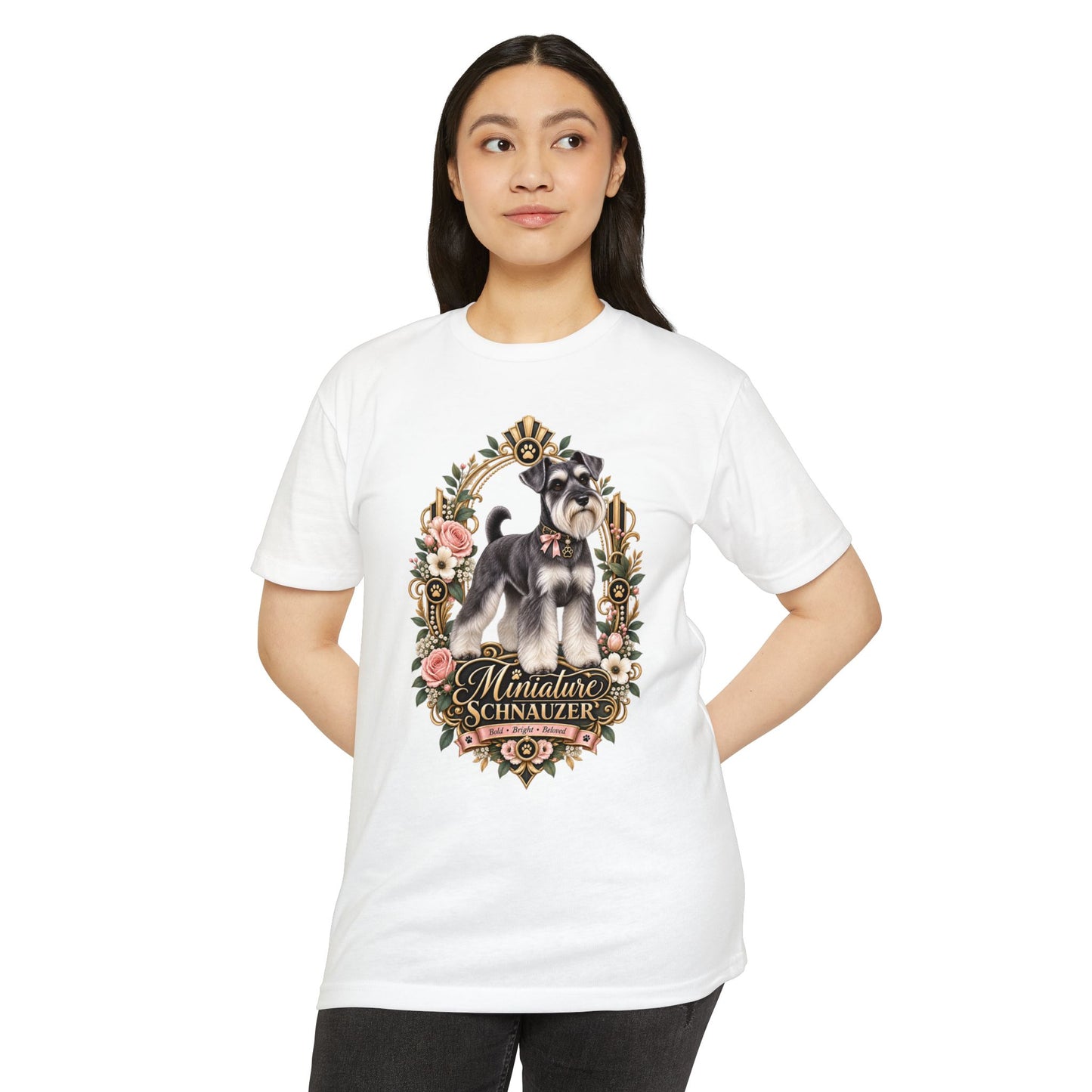 Miniature Schnauzer Floral Tee