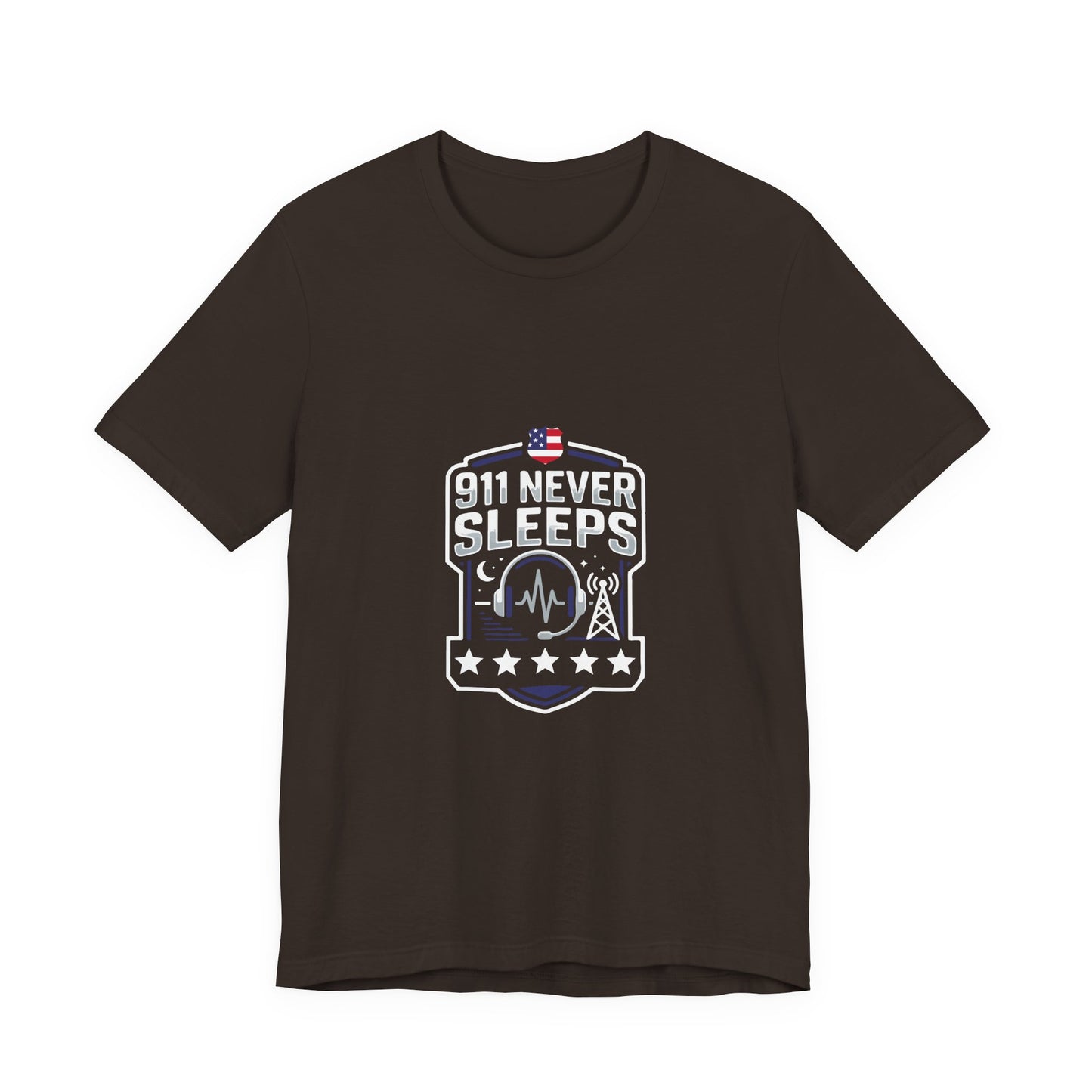 911 Never Sleeps T‑Shirt — Emergency Responder Tribute Tee