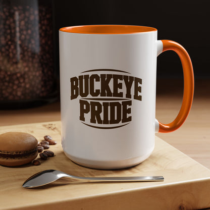 Buckeye Pride Accent Coffee Mug — School Spirit Ceramic Mug