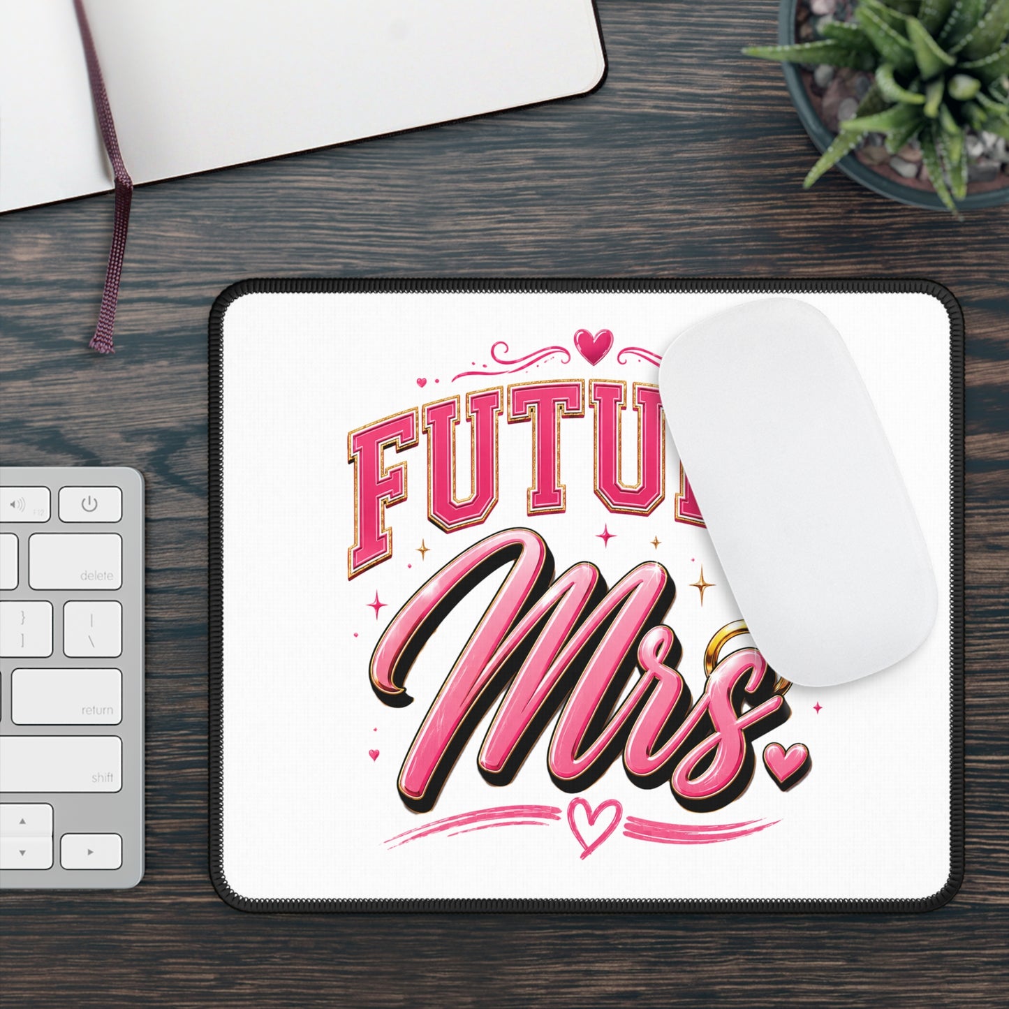 Future Mrs Gaming Mouse Pad — Bridal Engagement Ring Desk Mat