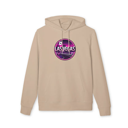 Las Vegas Neon Circle Hoodie — Retro Casino Skyline Pullover