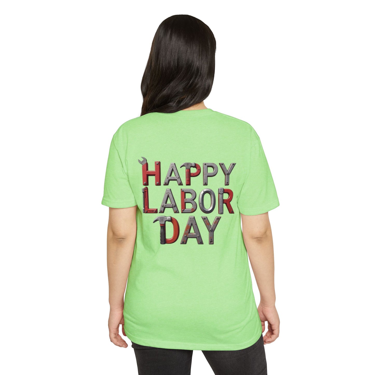 Labor Day T-Shirt — "Happy Labor Day" Tool-Style Graphic