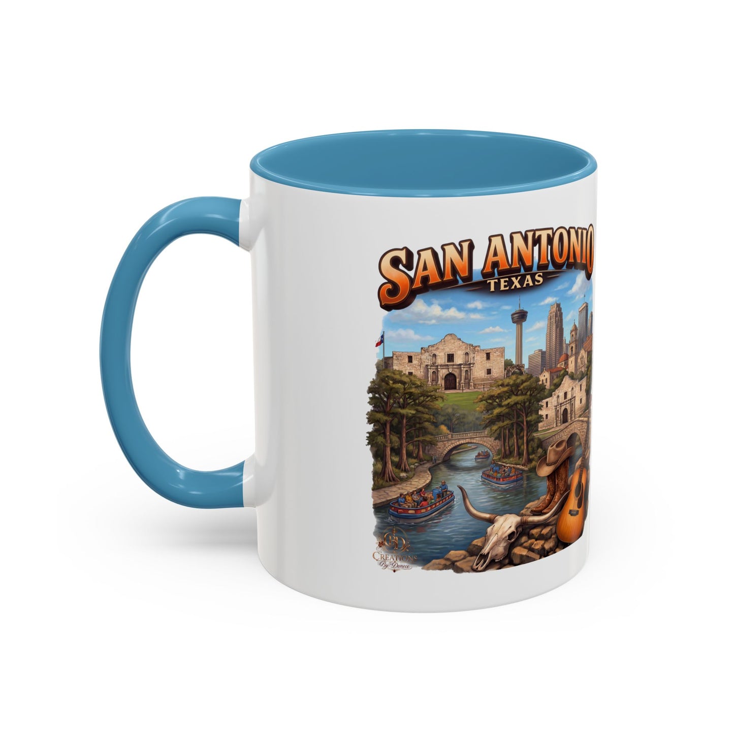 San Antonio Souvenir Coffee Mug – Texas Riverwalk Scenic Accent Mug (11/15oz)