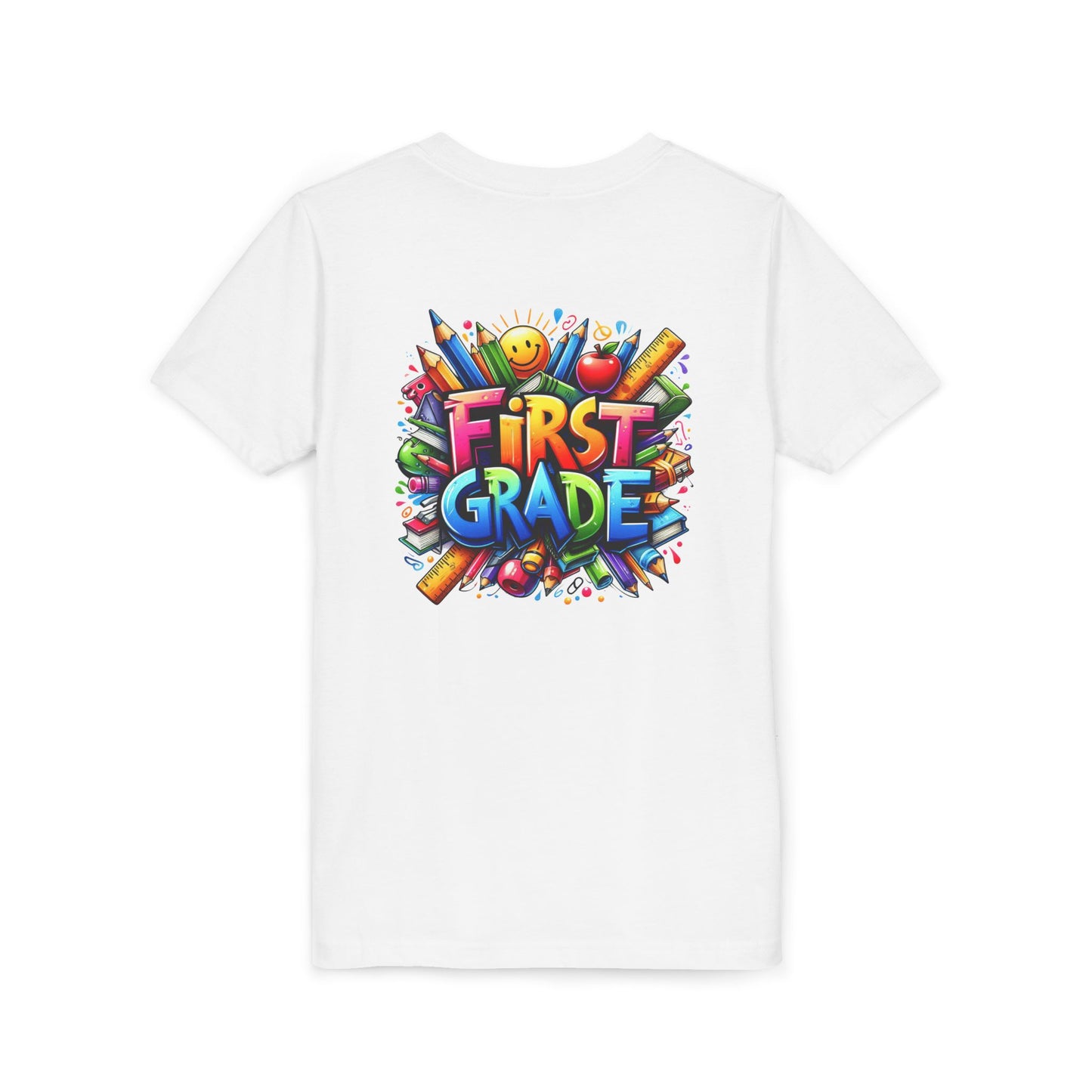 First Grade Kids Tee — Colorful Back-to-School Shirt for Boys & Girls