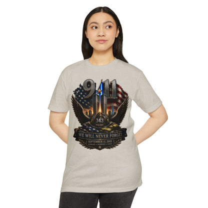 9/11 Memorial T-Shirt — "We Will Never Forget" Tribute Tee
