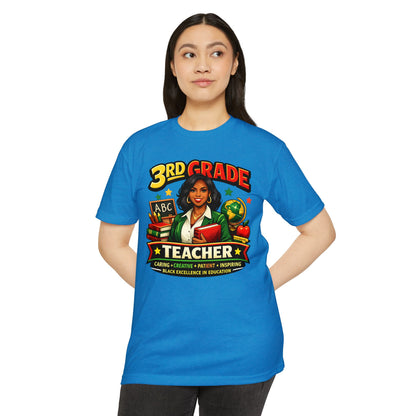 3rd Grade Teacher T‑Shirt – Black Excellence in Education Design