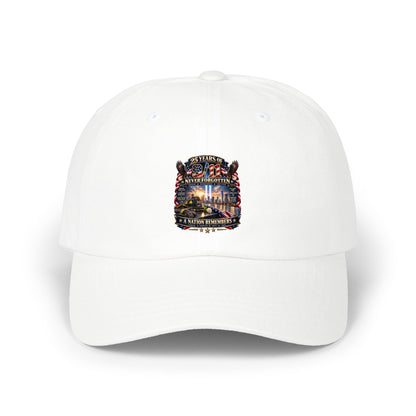 Dad Cap — Vintage Fireworks Night Skyline Embroidered Hat