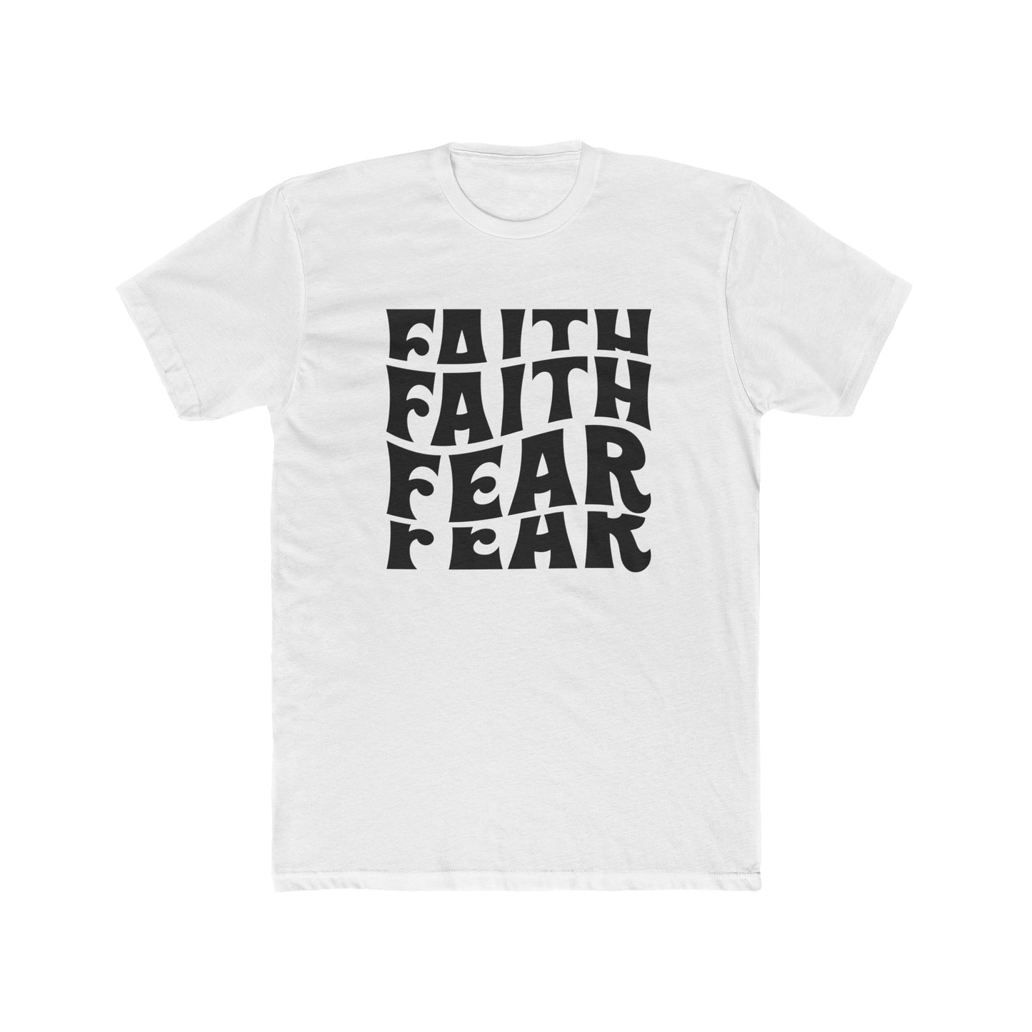 Faith Over Fear T‑Shirt — Bold Retro Typography Spiritual Tee