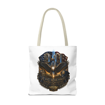 9/11 Memorial Eagle Tote Bag – Never Forget Tribute Tote