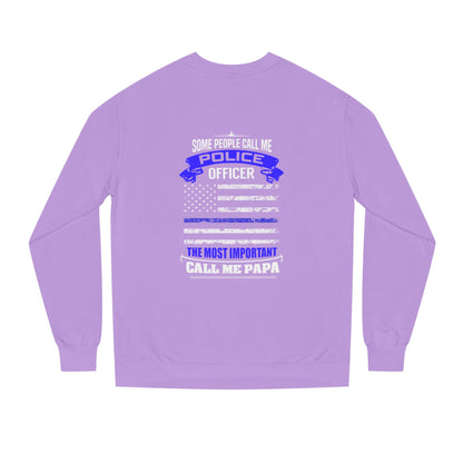 Police Officer Papa Sweatshirt — "Some People Call Me Police Officer... The Most Important Call Me Papa" Patriotic Flag Crewneck