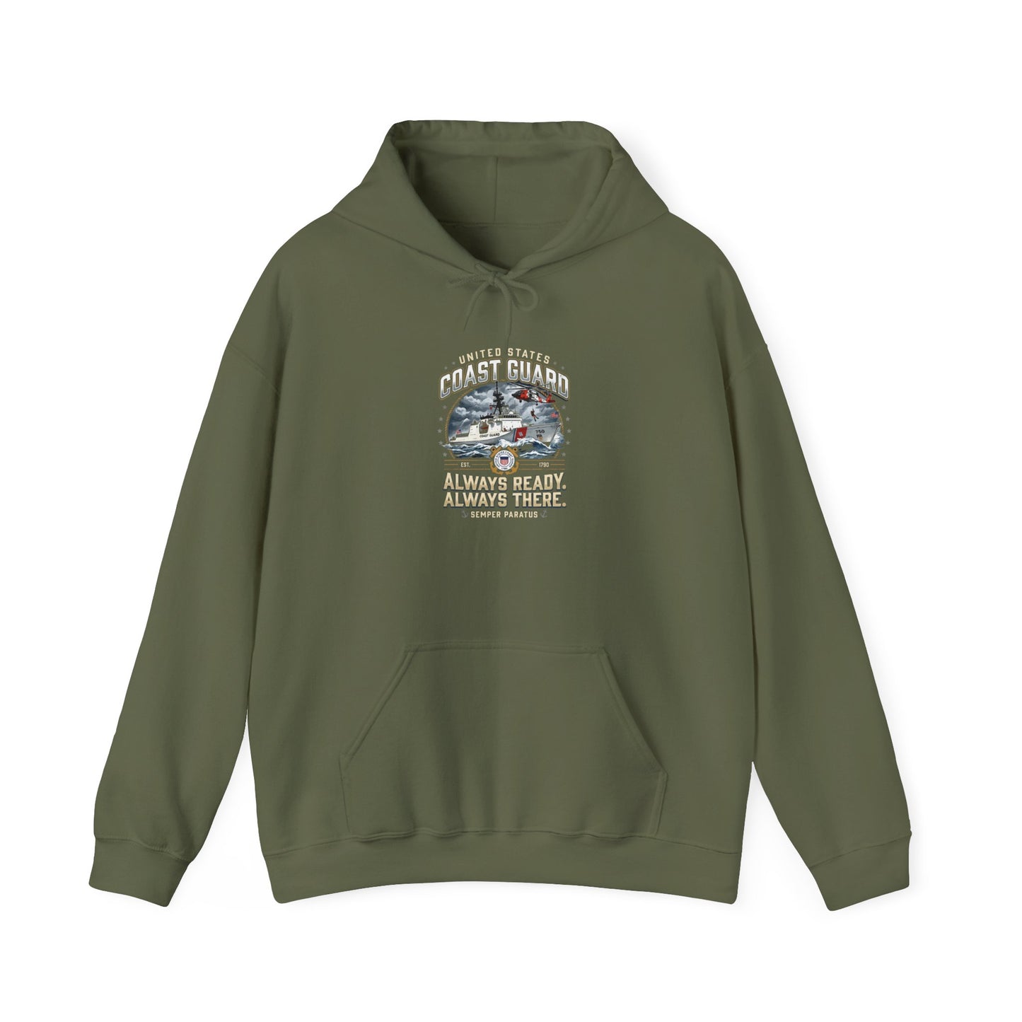 United States Coast Guard  Always Ready Always There  Hoodie