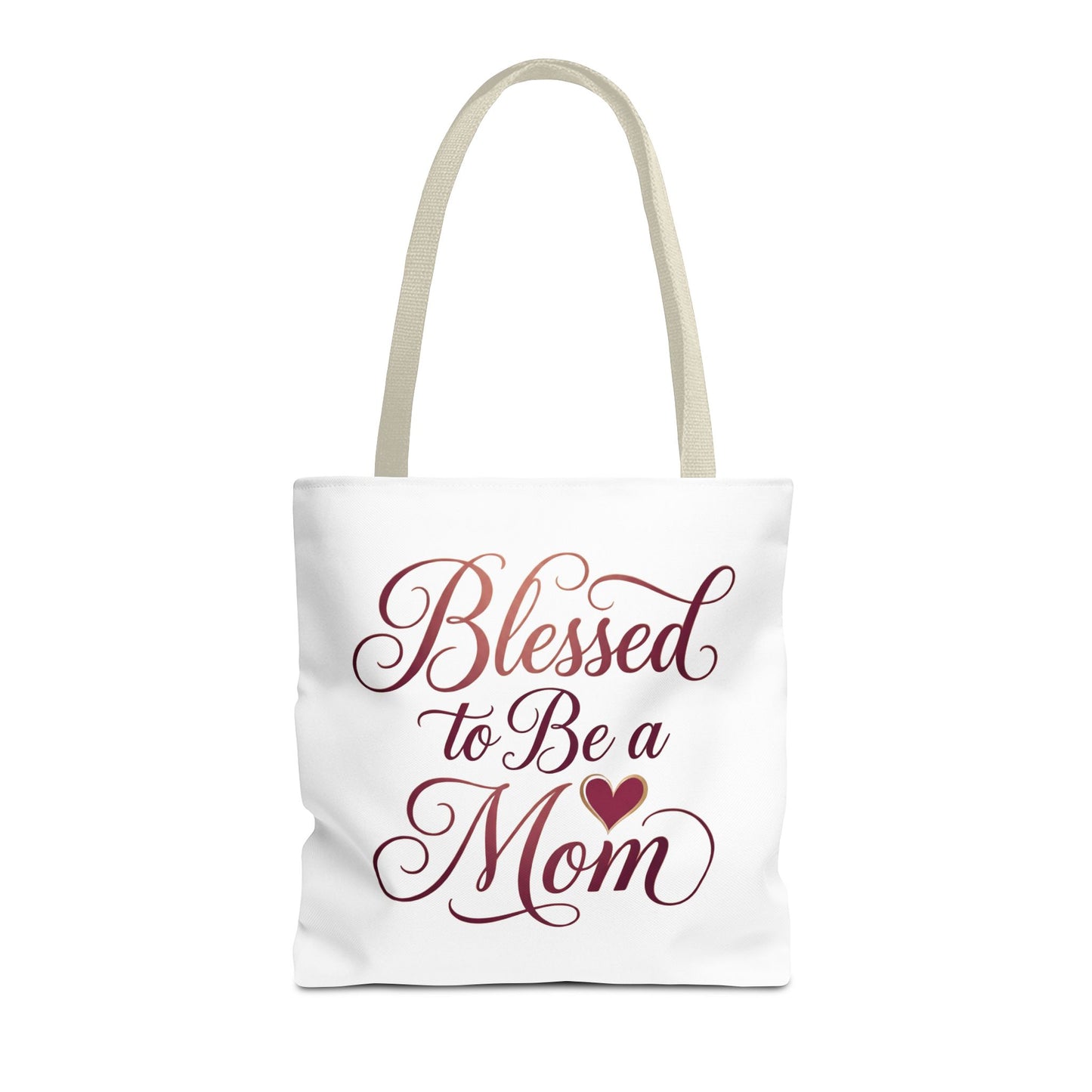 Blessed to Be a Mom Tote Bag – Mother's Day Floral Script Gift