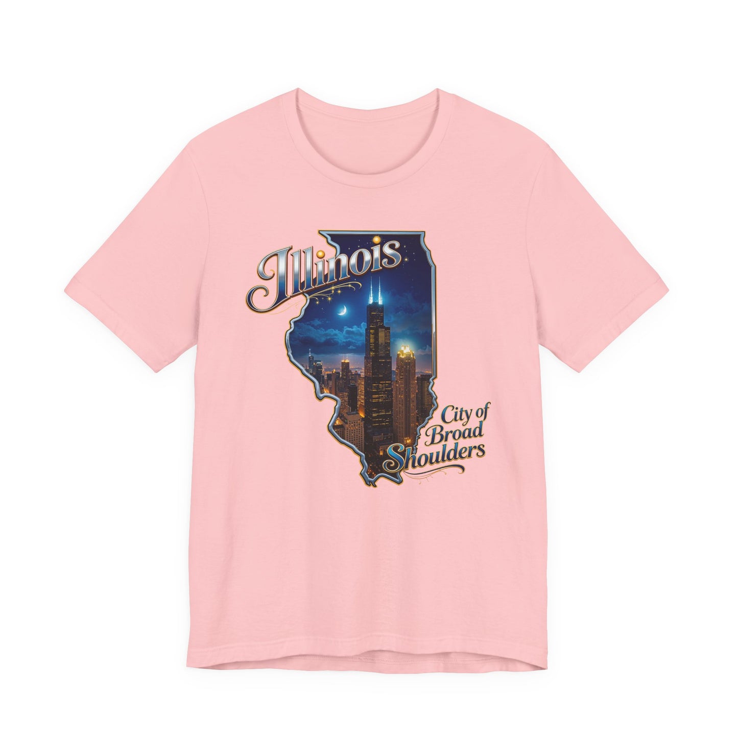 Illinois State Tee — 'City of Broad Shoulders' Chicago Skyline T-Shirt
