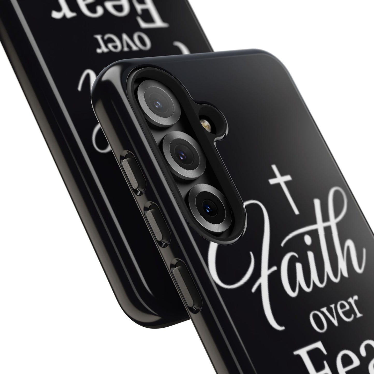 Faith Over Fear Tough Phone Case — Inspirational Christian Cross Phone Cover