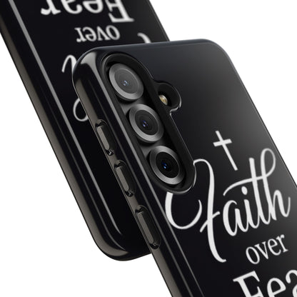 Faith Over Fear Tough Phone Case — Inspirational Christian Cross Phone Cover