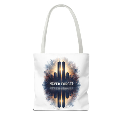 Never Forget Memorial Tote Bag — 9/11 Tribute Skyline All-Over Print