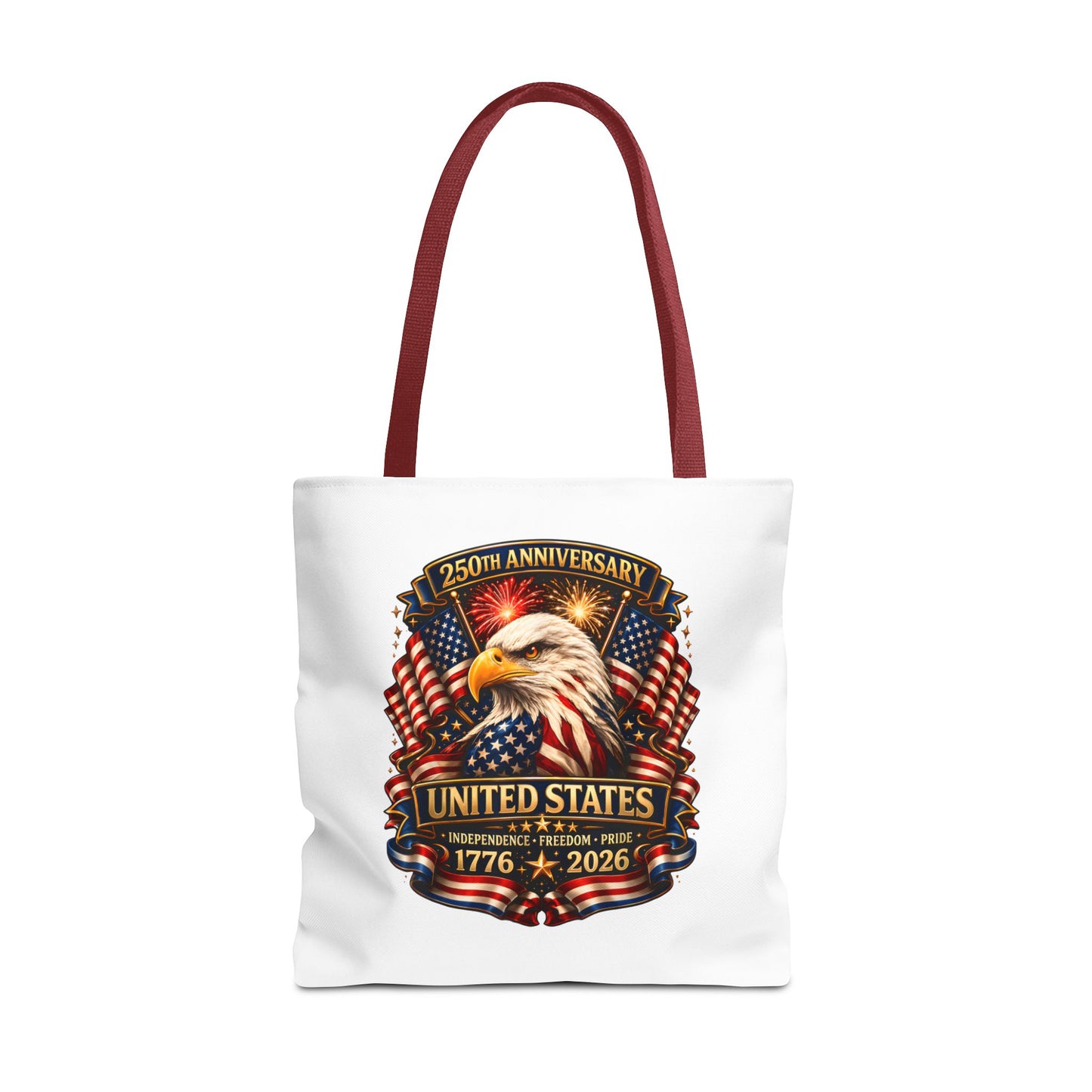 250th Anniversary United States Eagle Tote Bag — 1776–2026 Patriotic Cotton Tote