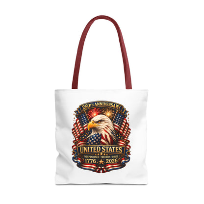 250th Anniversary United States Eagle Tote Bag — 1776–2026 Patriotic Cotton Tote