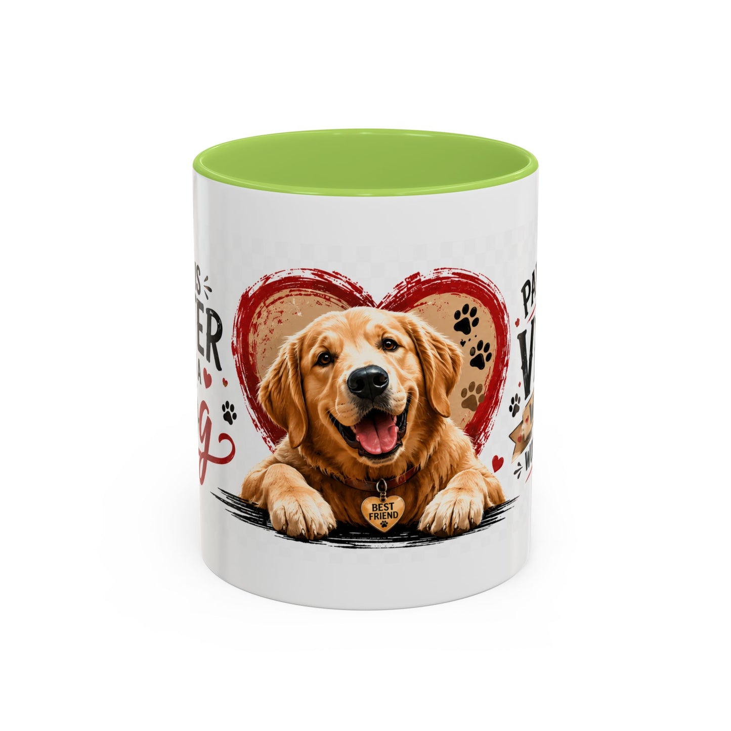 Pawsitive Vibes Coffee Mug - "Wag More, Worry Less" Dog Lover Accent Mug